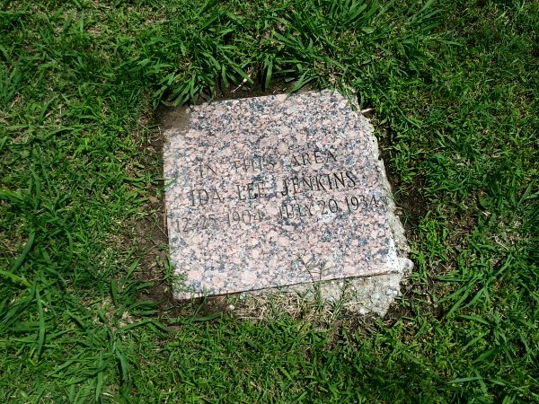 Ida Seay Jenkins grave marker Muskogee OK